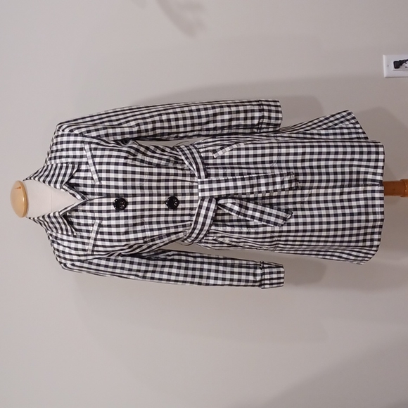 Bianca Nygard Gingham Check Lightweight Trench Coat- Sz. 6 - Picture 12 of 12